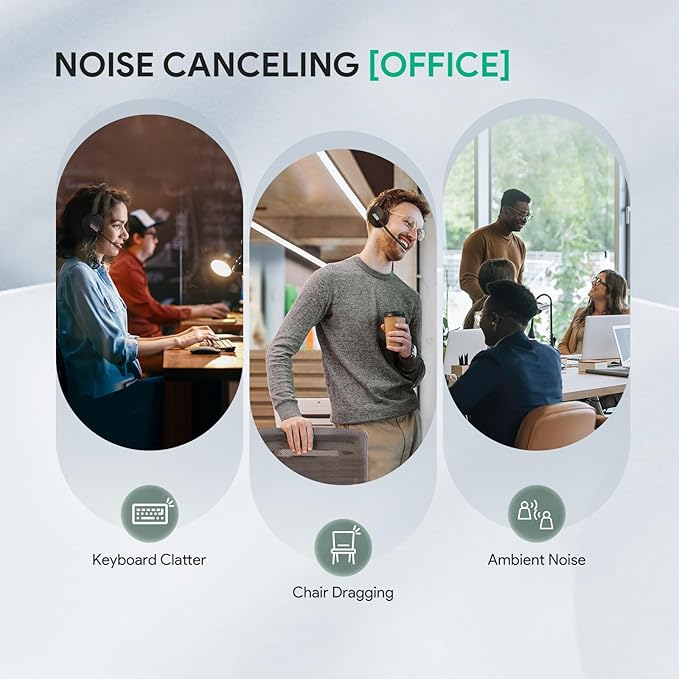 Yealink BH70 with Stand, Wireless Bluetooth Headset with Microphone for Work, Up to 35 Hours Talk Time, Teams Certified, ≤90 Minutes Quick Charging, USB-C/A Adapter, No Power Adapter Required