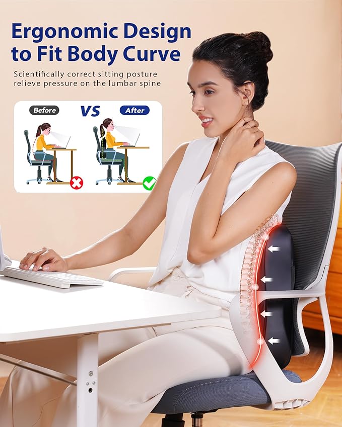 Boriwat Back Massager with Heat, Shiatsu 4D Kneading Rolling Up and Down Back Massage for Pain Relief Deep Tissue, Track-Guided Lower Back Massager for Lumbar, Shoulder, Gifts for Women Men Mom Dad