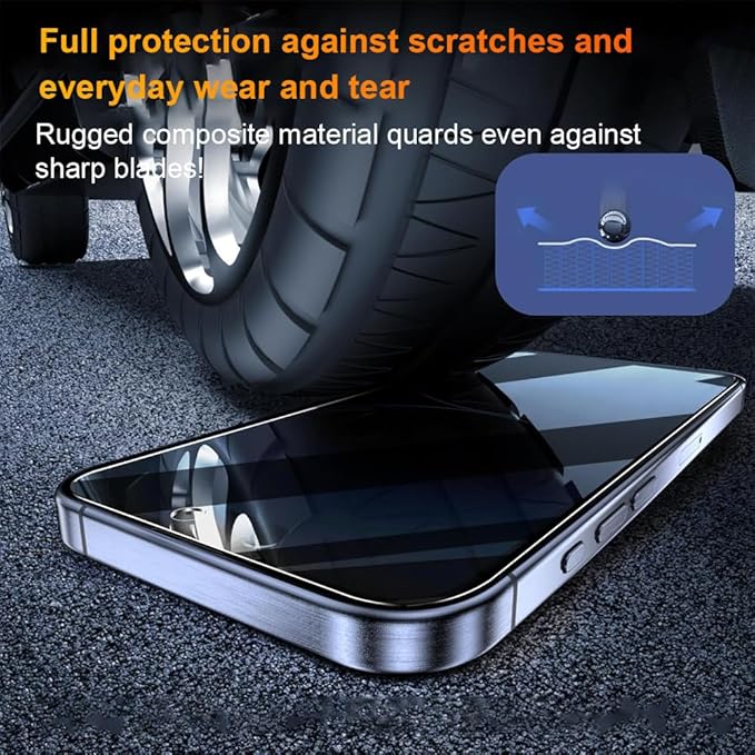 OneFish Privacy Screen Protector for IPhone 14 Plus/13Pro Max Anti-Spy Tempered Glass Dust-Free Bubble-Free Anti-Fingerprint 9H Scratch Protection & Hassle-Free Installation Frame [2-Pack]