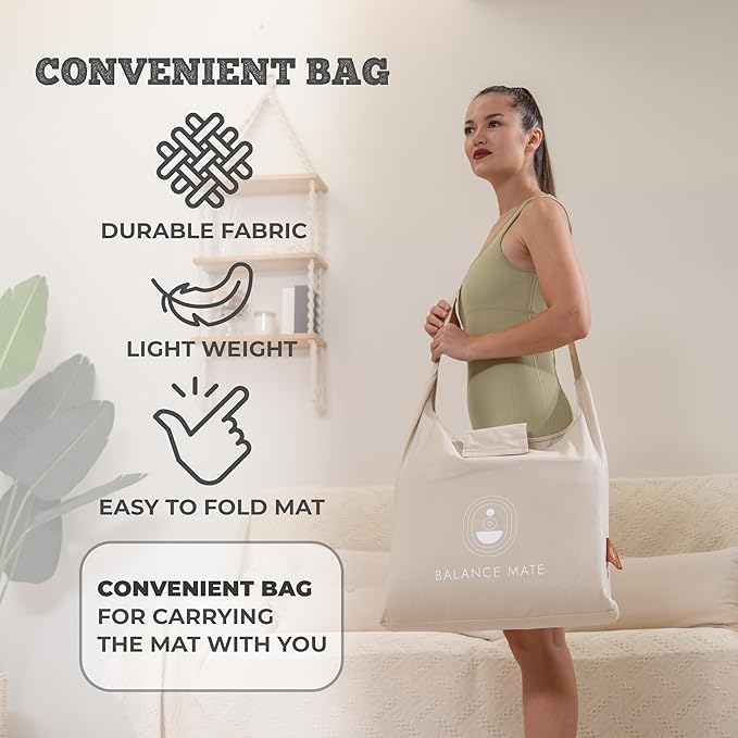 Acupressure Mat & Pillow – Pain Relief and Relaxation Kit for Back, Neck, and Sleep, Suitable for Yoga, Meditation, or Daily Use (Soft Cream)