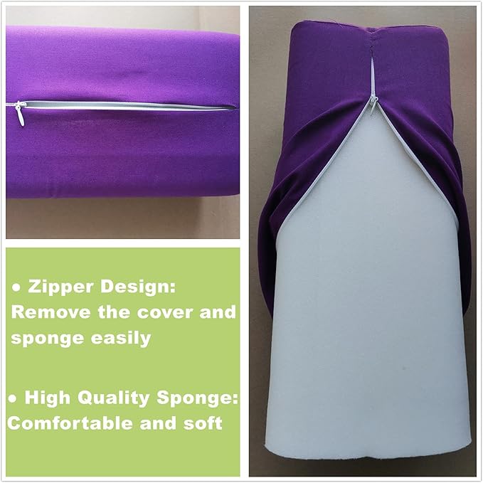 Acupressure Pillow Acupuncture Massager for Massage Neck Back Head Pain Relief, Relieves Muscle Stress Relaxation, Purple