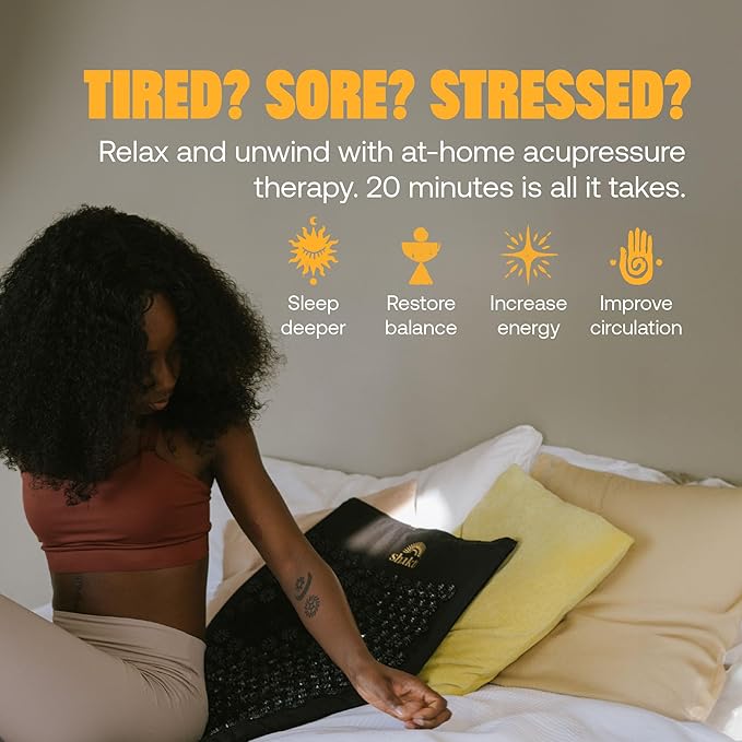 ShaktiMat Acupressure Mat for Relaxation, Level 1, 8,000 Signature Spikes That Massage Muscles, Aid Sleep & Unlock Inner Tension | Similar to Acupuncture, No Needles Required