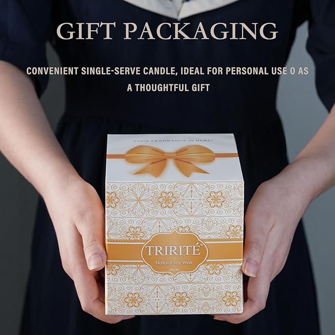 Apple & Cinnamon Scented Candle, Large Jar Aromatherapy Candle Over 60 Hours of Burn Time, Candles for Home Scented Fall Decor Home Fragrance Perfect for Gifting