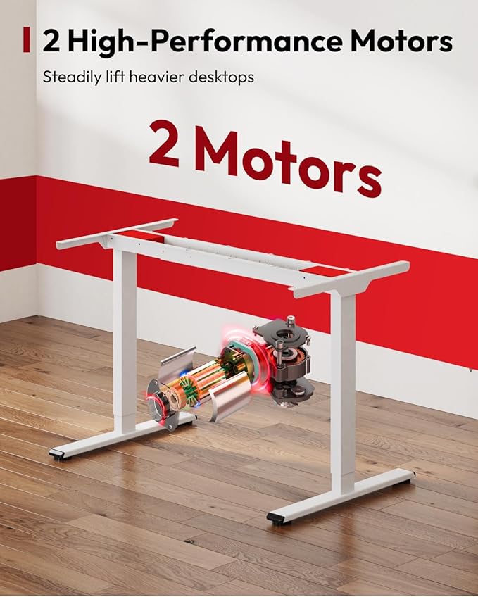 SANODESK Standing Desk Height Adjustable Electric Stand up Desk 79x32 Inches Sit Stand Home Office with Splice Board, White Frame/White Top