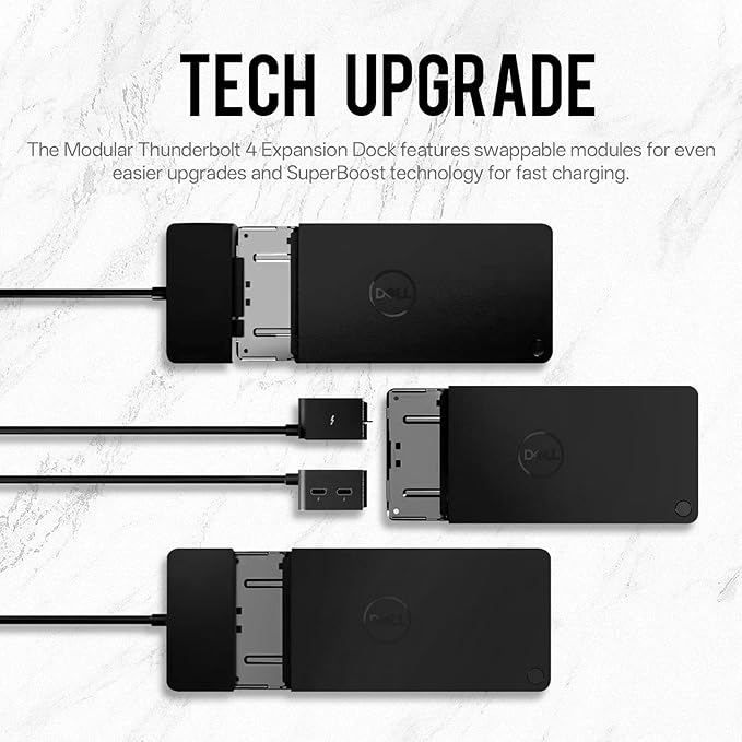 Dell WD22TB4 Docking Station, Performance Thunderbolt 4 Dock - 3 Year Warranty, with 180W Power Adapter + 130W Power Delivery + ZoomSpeed HDMI Cable + ZoomSpeed DP Cable, Supports 4K Displays - New