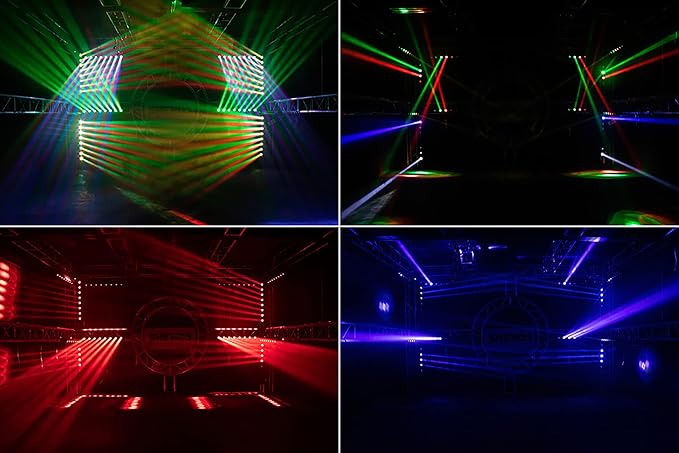 SHEHDS Moving Head Led Light Bar LED 8x12W, RGBW 4IN1, with Beam & Dazzling Effect, 8° Lens, 180° Tilt,DMX & Sound Control dj Lighting for Stage, Wedding, Theater, Church, Disco