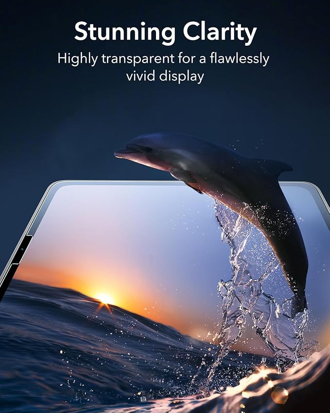 ESR 2 Pack Screen Protector for iPad Pro 13 Inch (M5/M4) 2025/2024, Tempered Glass Film with Easy Application Tray, Scratch Resistant, HD Clarity