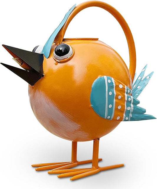 Metal Cute Bird Watering Can,Watering Can Indoor/Outdoor Plants, Decorative & Functional 1.8 L/0.5 Gallon Water Pot for House Flowers Plant, Home,Farmhouse Garden Decor