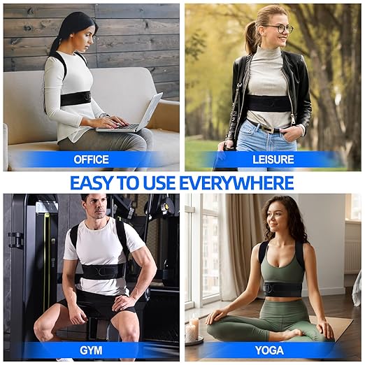 IYDoaMea Posture Corrector for Women and Men ( Order A Size Up ) Upgraded Back Brace Support, Adjustable Shoulder Straightener for Improving Back Posture, Relief for Upper and Lower Back, Lumbar, Neck, Shoulder Pain (S(27.5~33.4))