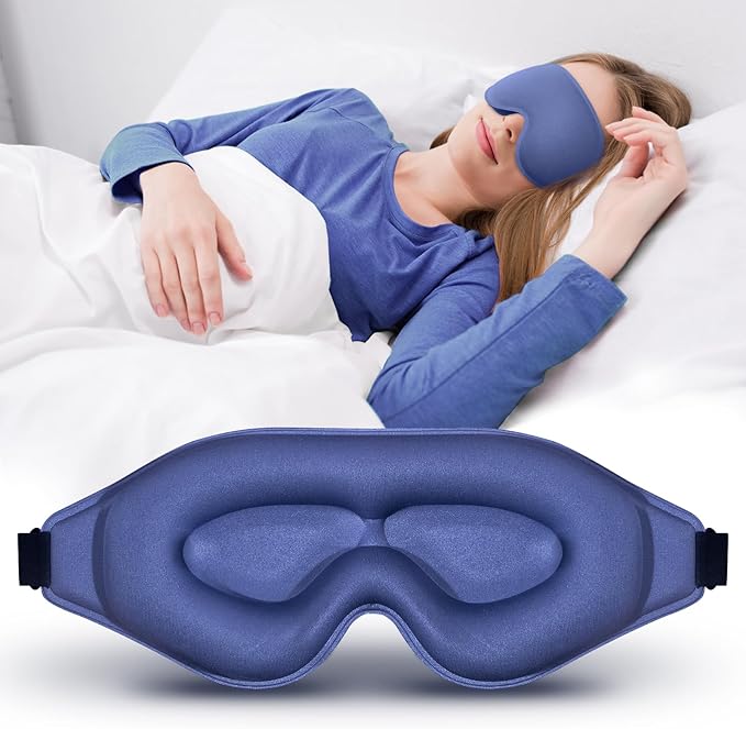 3D Advanced Eye Mask for Sleeping，Ultra Delicate Soft Skin Friendly Eye mask，100% Blackout Sleep Eye Mask for Sleep, Eyelash Extension Sleep mask
