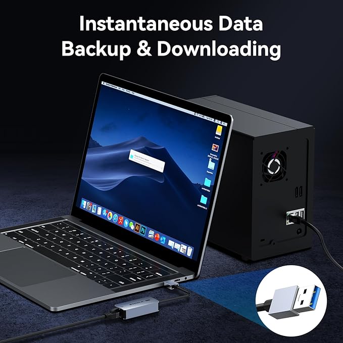 Sodola USB to Ethernet Adapter 2.5Gb, Ethernet Adapter for Laptop, Aluminum, USB 3.0 to RJ45 Network Internet LAN Adapter, Compatible for NAS,Laptop,Tablet, PC Unter Windows 11/10/8, macOS USW