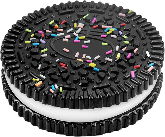 Sticky Cookie Squishies Fidget Toys Adults, Squeeze Toys Sensory Toys for Kids with Autism, Stress Balls for Adults Fidgets Birthday Gifts Party Favors for Kids(1 Pack Large Black)