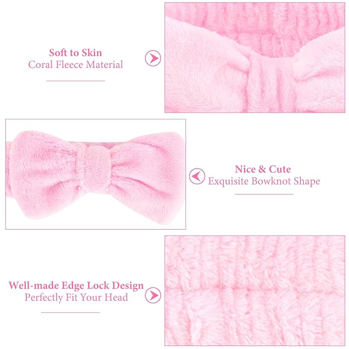 Ondder Skincare Headband for Washing Face Spa Makeup Face Wash Headband Skin Care Headbands Terry Cloth Head Band Bachelorette Party Favors Spa Party Hair Accessories Bachelorette Gifts for Bride