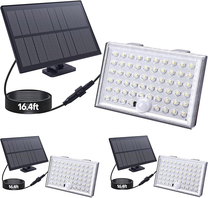 Motion Sensor Light Outdoor, with 3 Modes, Solar Lights Outdoor Waterproof from Dusk to Dawn, Suitable for Courtyards, Terrace Garage (3pack)