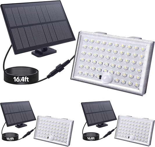 Motion Sensor Light Outdoor, with 3 Modes, Solar Lights Outdoor Waterproof from Dusk to Dawn, Suitable for Courtyards, Terrace Garage (3pack)