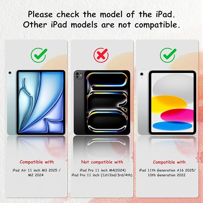 bersem 2-Pack Paperfeel Screen Protector for iPad A16 11th/10th Generation (11/10.9 Inch, 2025/2022) & iPad Air 11 Inch M3 2025/M2 2024, Matte PET Film, Anti-Glare, Case Friendly, EZ Kit