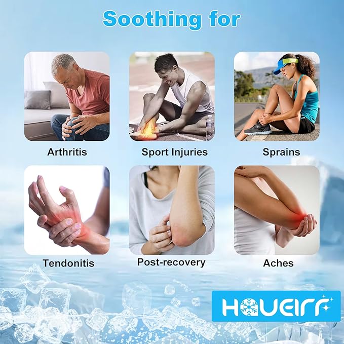 Knee Ice Pack Wrap with Compression Sleeve, Flexible Gel Ice Wrap for Knee, Elbow, Ankle, Foot, Reusable Hot & Cold Therapy for Injuries, Pain Relief, Meniscus, ACL, MCL Recovery – L