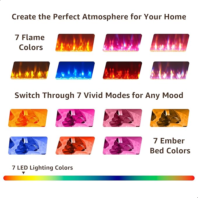 OKD Modern 70" Fireplace TV Stand with 36" Electric Fireplace, Entertainment Center for TVs Up to 80", Media Console with Side Cabinets, Thick Wood Design for Living Room, Alder Grey