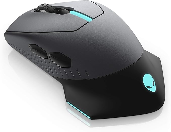Alienware Wired/Wireless Gaming Mouse AW610M - 16000 DPI Optical Sensor, 350 Hour Rechargeable Battery, 7 Buttons, 3-ZONE 16.8m AlienFX RGB Lighting, Ergonomic - Dark Side of the Moon