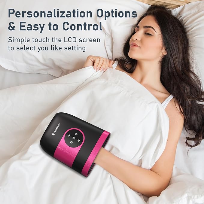 QUINEAR Hand Massager - Cordless Hand Massager with Heat and Compression for Arthritis, Carpal Tunnel and Stiff Joints - Gifts for Women Men- FSA-HSA(Pink)