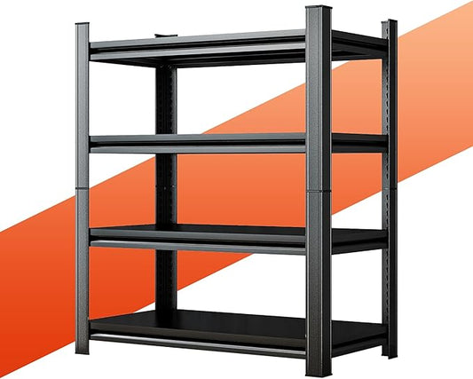 Heavy Duty 4-Tier Shelving Unit 2000LBS Capacity - Adjustable Steel Garage Shelves for Warehouse, Basement Storage(35.4''W×17.7''D×63''H)