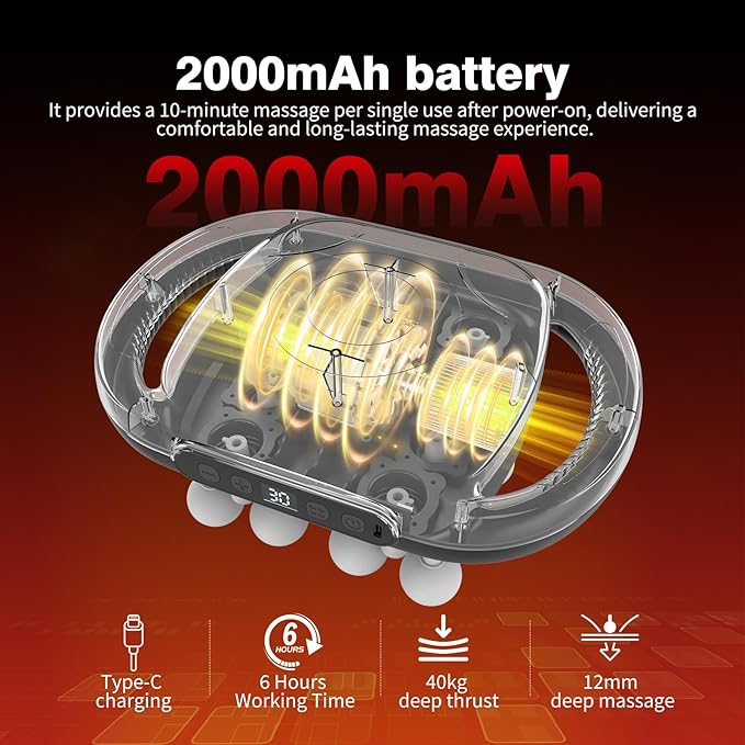 New 16 Head Massage Gun Set, Muscle Relaxation Massage Suitablefor Back Leg and Foot Muscle Relaxation, Deep Tissue Massage Gun,Portable 30-SpeedSettings, (with 16 Gray Massage Heads)