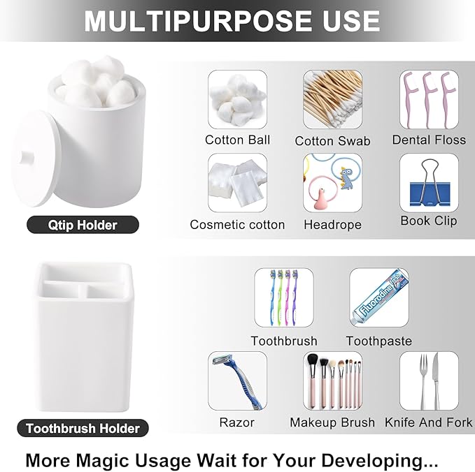 21 Pcs Bathroom Accessory Set with Waterproof Shower Curtain and Non Slip Mat,Resin Bath Set with Toothbrush Holder and Lotion Soap Dispenser,Bathroom Countertop Organizer Set for Home Apartment