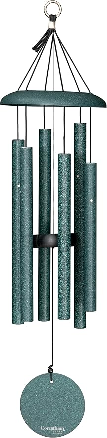 Corinthian Bells by Wind River - 27 inch Green Wind Chime for Patio, Backyard, Garden, and Outdoor Decor (Aluminum Chime) Made in The USA