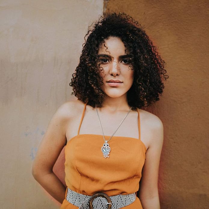 INFUSEU Aromatherapy Gifts Essential Oils Diffuser Jewelry for Women, Cute Animals Pendant Necklaces, 7 Lava Rocks Stones, 24" Chain