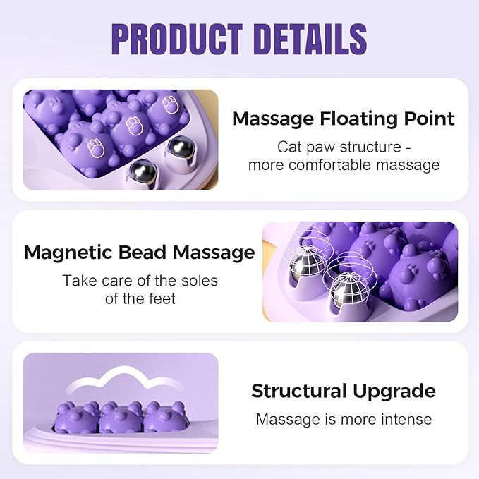 Foot Massager Roller for Plantar Fasciitis Relief, Upgrade Dual Foot Acupressure Massage for Stress Relief and Improved Circulation, Portable Feet Massager Tool for Home Office Use (Green)