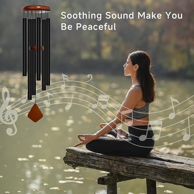 42'' Wind Chimes for Outside Deep Tone, Large Wind Chime, 6 Heavy Duty Tubes Metal Extra Large Wind Chimes Outdoor, Decoration for Garden, Patio, Yard, Gifts for Mother's Day(Rhombus)