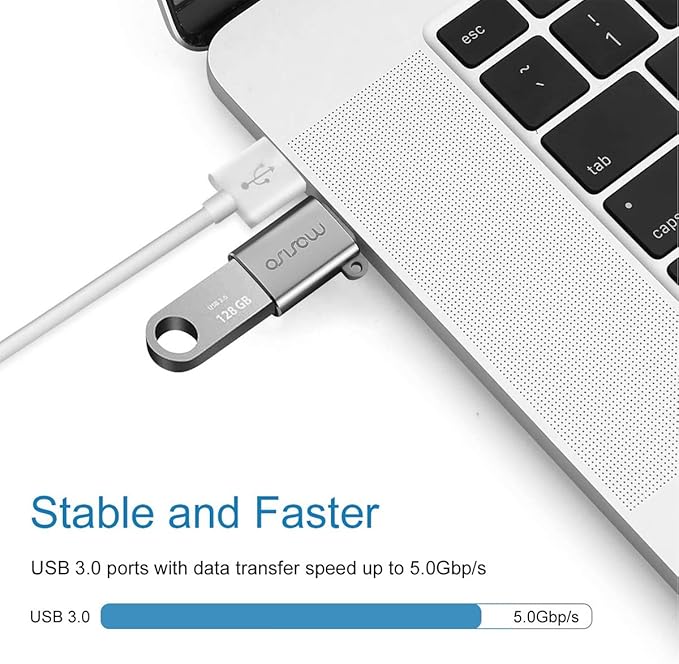 MOSISO USB C to USB Adapter 2 Pack,USB Type-C to USB Connector,Thunderbolt 3 to USB 3.0 Converter OTG Compatible with MacBook Pro 2024-2016/Air 2024-2018/Laptop/Tablet/More Type-C Devices, Space Gray