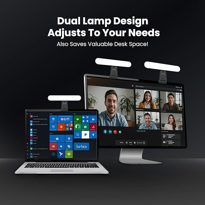 Monitor Light Bar for Computer & Laptop – Remote&Touch Control, Streaming Video Light, Adjustable Key Light for Desk & Zoom Meetings, Screen Lamp with Remote Control, USB Powered Computer Light