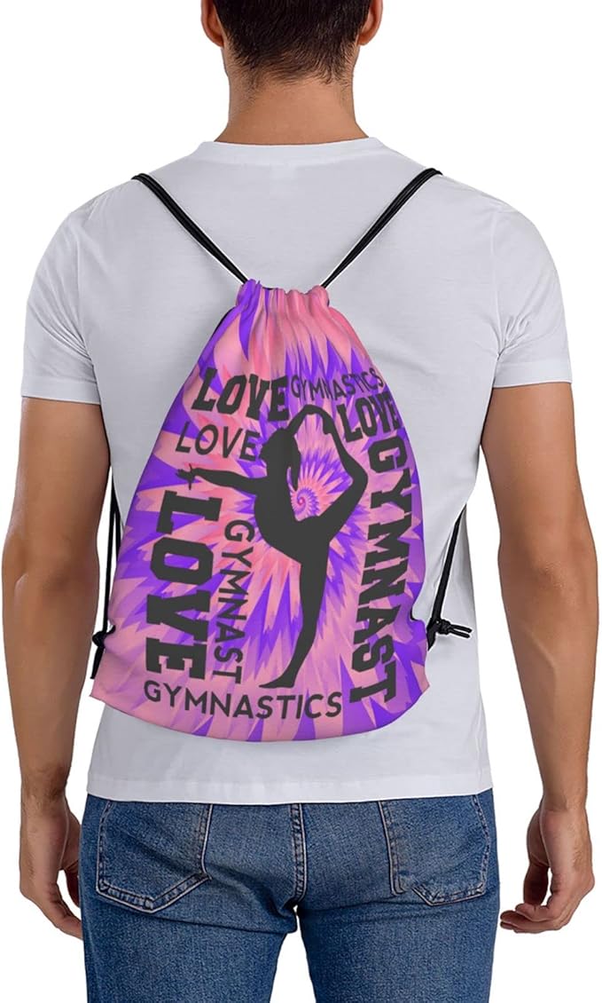 Gymnastics Drawstring Backpack Gym String Bag Drawstring Sackpack Sport For Womens Mens