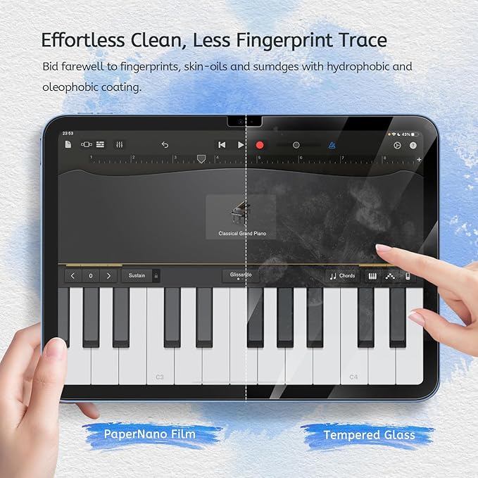 MOBDIK 2 Pack Paperfeel Screen Protector Compatible with iPad A16 11th / 10th Generation (2025/2022) & iPad Air 11 M3 2025 / M2 2024, Crafted for Natural Writing, Less Reflection, Easy Installation