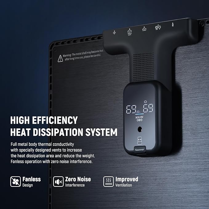 NEEWER 15.5" LED Streaming Key Light, CRI97+ Clamp on Desk Panel Video Lighting, 2.4G PC/Mac iOS/Android APP Control, Compatible with Elgato Stream Deck for Gaming Recording Zoom Call, GL1 PRO Black