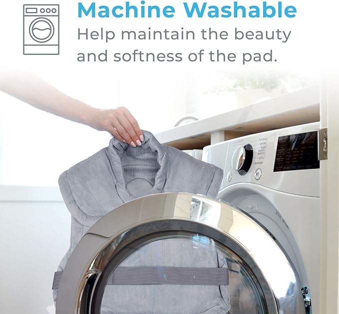 Pure Enrichment PureRelief XL Extra-Long Back & Neck Heating Pad, Safe Heat Therapy for Sore Muscles, Pain, & Cramps in Neck, Back, & Shoulders, 4 Heat Settings w/Auto Shut-Off, Soft Fabric (Gray)