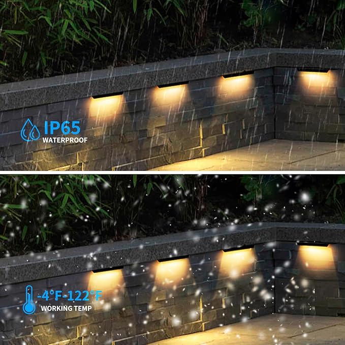 4 Packs 4inch LED 1.8W Hardscape Lighting,12V AC/DC Low Voltage Retaining Wall Light Paver Lighting,2700K Soft White Outdoor Step Light,50,000 Hours Lifespan