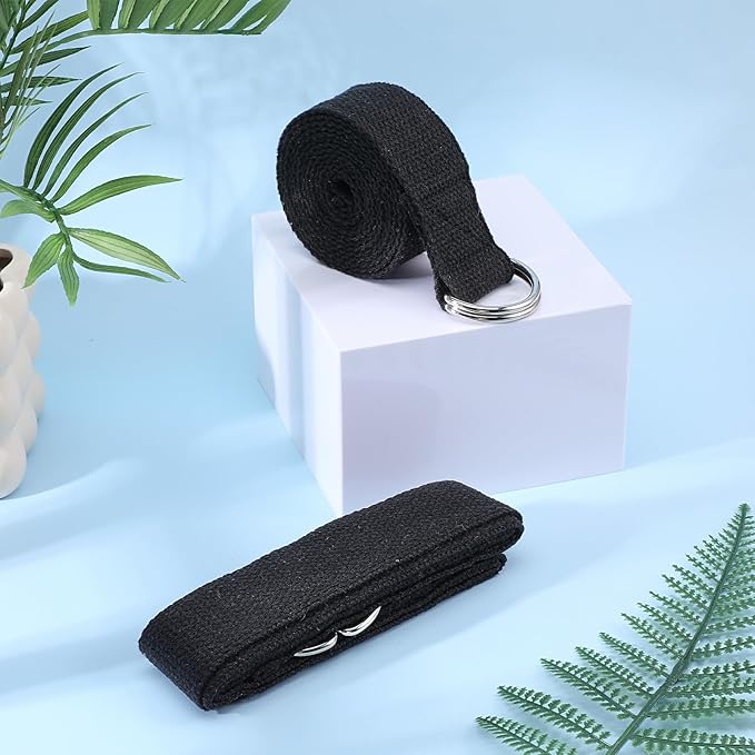 12 Pcs Yoga Strap, Non-Elastic Stretching Strap Yoga Straps for Stretching Bulk 6ft Exercise Stretch Band with Metal D Ring, Adjustable Stretch Belt for Women Men Pilates, Gymnastics, Dance