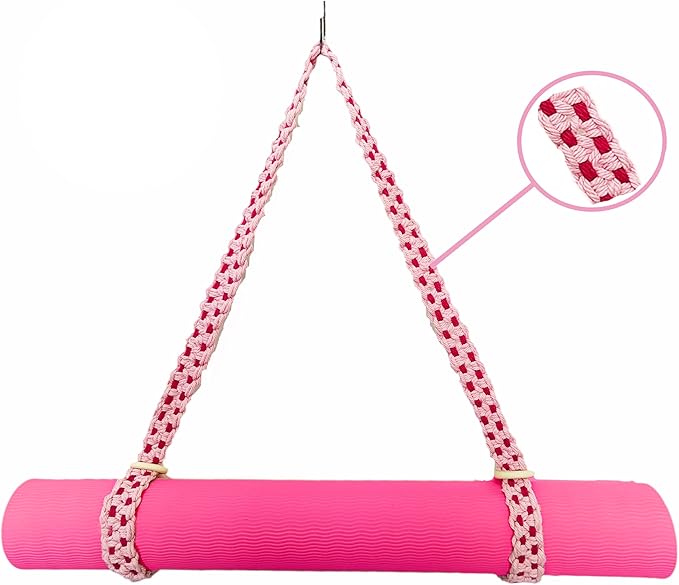 kiido Macrame Yoga Mat Carrying Strap [MAT NOT Included], Hand Woven Multi-use Strap/Carrier for Your Yoga Mat, Exercise Mat