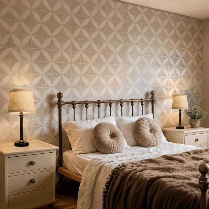 Oneach 19.5” Table Lamps Set of 2, Pull Chain Switch Bedside Table Lamps, Farmhouse Nightstand Lamp with Unique Natural Shade, Small Lamp for Living Room, Bedroom, Home Office, Nursery