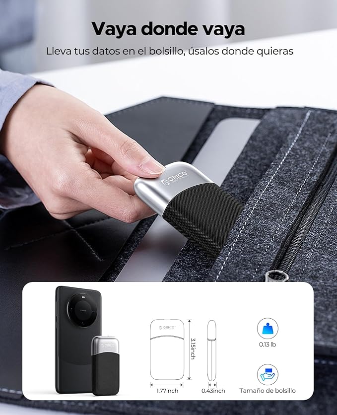 ORICO 1TB External SSD Up to 2000MB/s, Portable Solid State Drive with 20Gbps USB C&A Cable, Reliable Storage for Type-C Smartphone, Tablets, Laptops, USB 3.2 Gen 2x2- M20