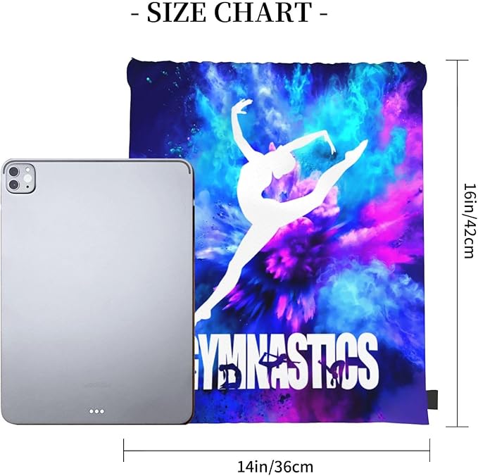 Gymnastics Drawstring Backpack Light Gym String Bag Pink Water Resistant Sackpack Sport Yoga Daypack For Womens Mens