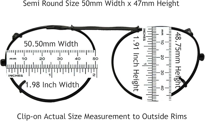 Semi Round Polarized Clip-on Sunglasses for Men & Women-Round Light weight Clip On Sunglasses For Eyewear