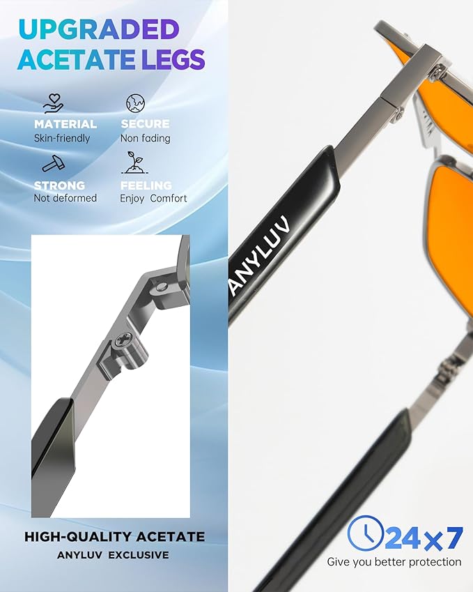 ANYLUV Blue Light Glasses Men/Women, Blue Light Blocking Glasses, Computer Screen Blocker Eyes Protection Glasses