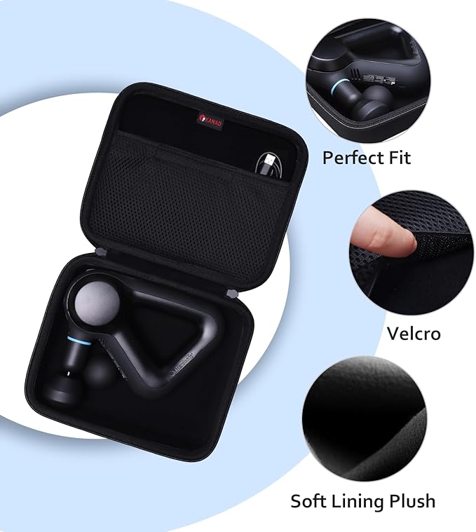 XANAD Massage Gun Case Compatible with Theragun Prime Percussive Therapy Deep Tissue Muscle Treatment Massage Gun,Black