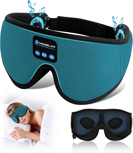 Sleep Mask with Bluetooth Headphones, 3D Sleep Mask Wireless Music Eye Mask for Sleeping Side/Back Sleepers Sleep Headphones Gift (Turquoise)