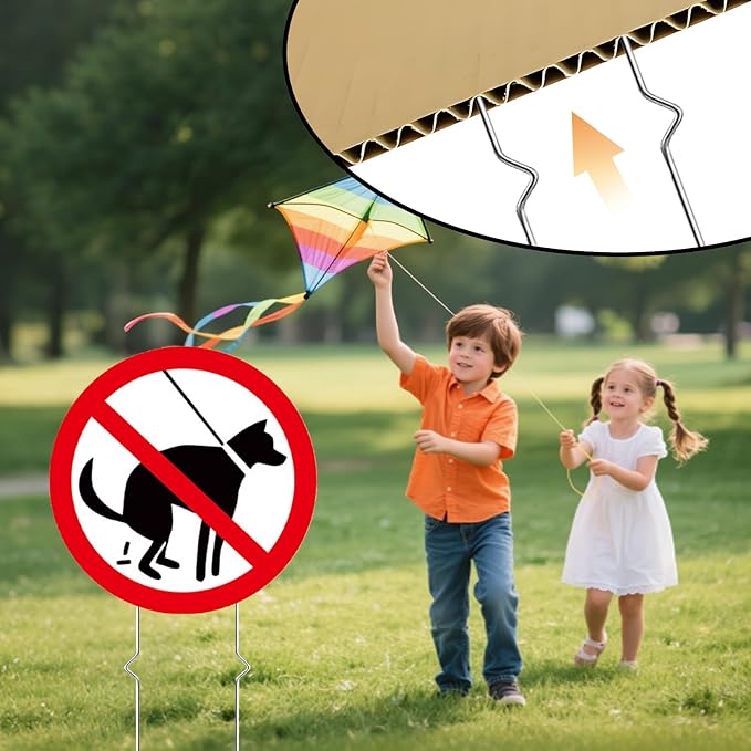 36 Pcs Yard Sign Stakes -13” Metal Wire Stakes- Heavy Duty Stainless Steel Wire Holders for Garden Lawn Yard Signs Alternative to H Frame