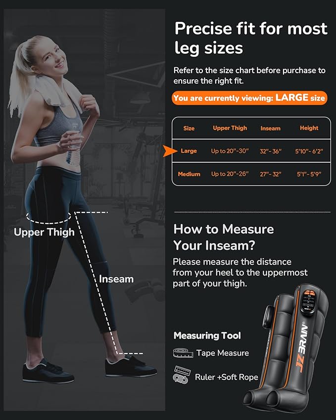 Sequential Air Compression Recovery System : Professional Full Leg Compression Boots for Fast Recovery & Circulation Improvement - Recovery Device for Athletes Runners Gym Users
