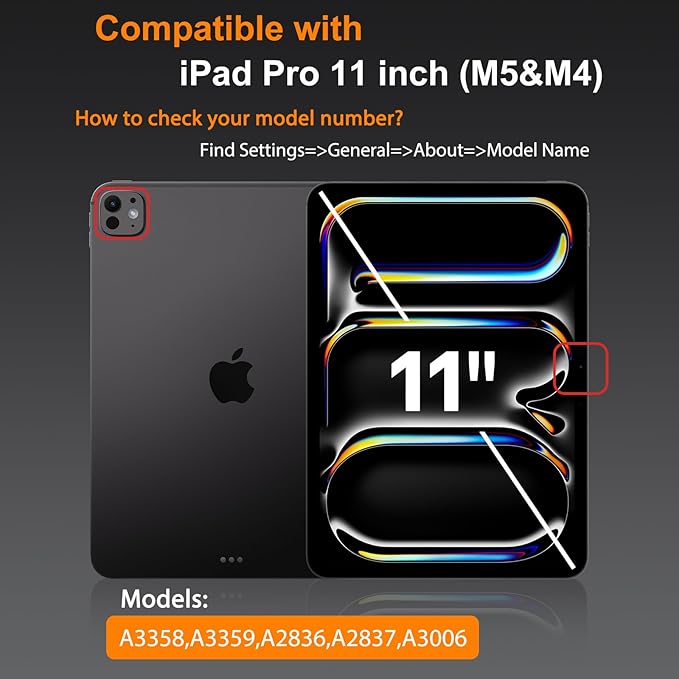 SPARIN 2 Pack Screen Protector for iPad Pro 11 inch M5 2025/M4 2024 (6th/5th Generation), 9H Hardness Tempered Glass with Easy Application Tray, Face ID & Apple Pencil Compatible and Case Friendly